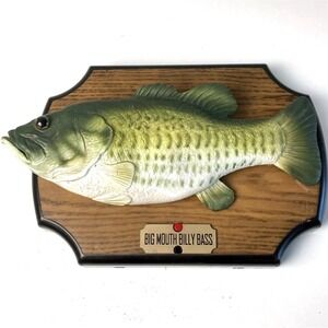 Big Mouth Billy Bass Singing Fish Plaque 1999 Gemmy Industries  Works Tested